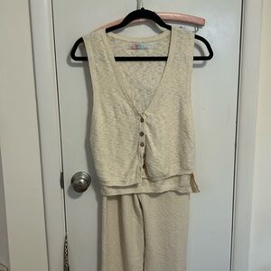 Free People two piece outfit with top and pants small